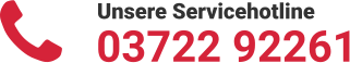 Unsere Servicehotline 03722 92261