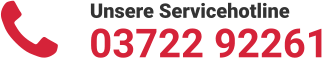 Unsere Servicehotline 03722 92261