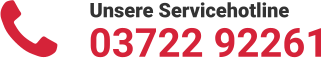 Unsere Servicehotline 03722 92261